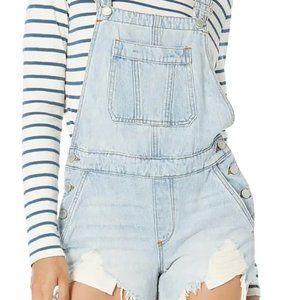 NWT Denim Shortalls with Destroyed Hem Finish in Mirror/Mirror